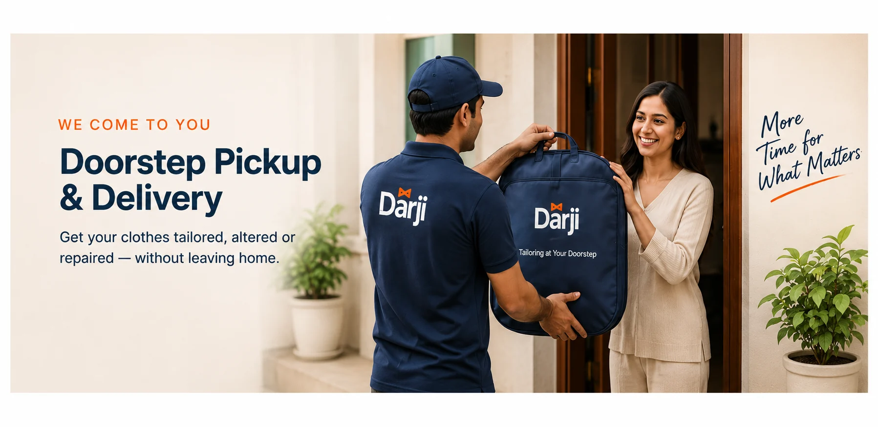 Darji doorstep pickup and delivery service